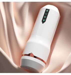 MizzZee - Cangyue Sucking Vibrating Moaning Masturbator Cup (Chargeable - White)